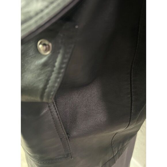 Jos. A. Bank Men Black Leather Jacket With Quilted Lining Size XXL - Picture 4 of 15